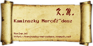Kaminszky Mercédesz névjegykártya